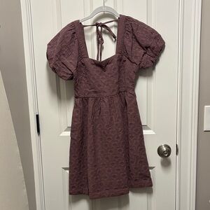 Madewell Textured Mauve Mini Dress